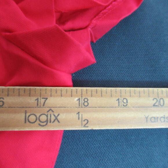 Talbots Dress Womens Size 6 Red Short Sleeve Pleated Modest Minimalist Work - Picture 7 of 9